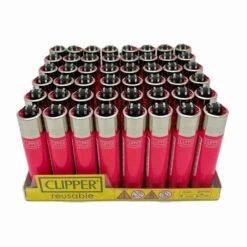 CLIPPER Genuine Refillable Gas Lighter Pink Fluo