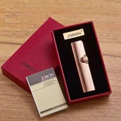 JOBON Flint Lit Slim Jet Lighter Gift Pack Rosegold -Glass Smoke Store gla14 2