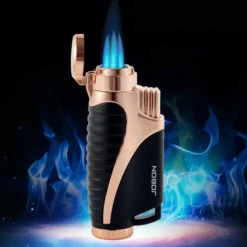 Jobon GLA15 Gift Jet Lighter Triple Flame Red -Glass Smoke Store gla15 jobon gift jet lighter triple flame flames 2