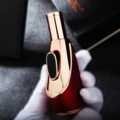 Jobon Vertical Egg Shape Jet Lighter Gift Box Red -Glass Smoke Store gla20D jobon metal jet lighter red2