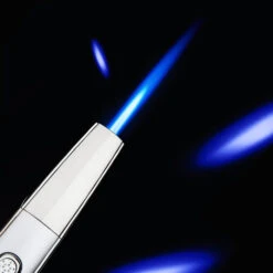 Jobon Rifle Shape Extra Long Jet Lighter GLA26 Silver 20cm -Glass Smoke Store gla26 jobon gift lighter flame 1