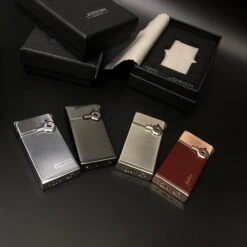 JOBON Dual Jet And Normal Flames Gift Lighter Faint Gold -Glass Smoke Store gla30 jobon dual flame lighter 4colours