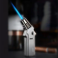 Jobon Large Strong Flame Jet Lighter Black Gold 6 Jobon Large Strong Flame Jet Lighter Black Gold -Glass Smoke Store glas27 gun grey flame 1