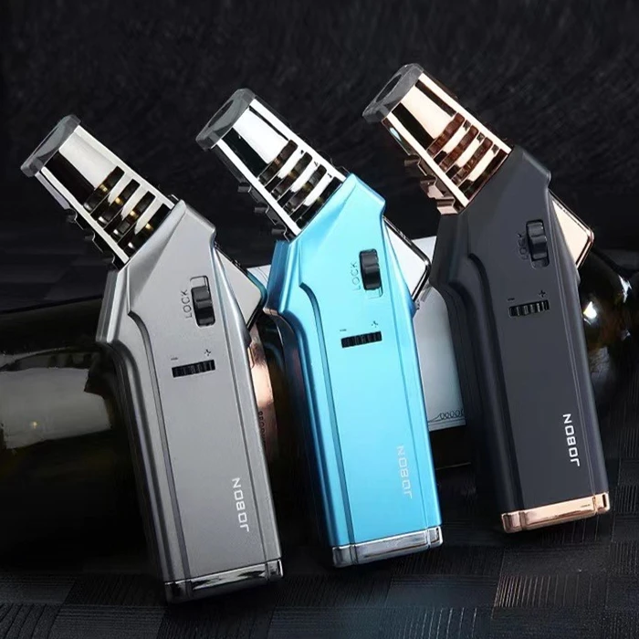 Jobon Large Strong Flame Jet Lighter Black Gold 5 Jobon Large Strong Flame Jet Lighter Black Gold - Image 3