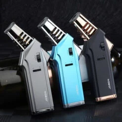 Jobon Large Strong Flame Jet Lighter Blue -Glass Smoke Store glas27 jobon jet lighter 3colors 2