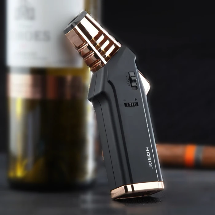 Jobon Large Strong Flame Jet Lighter Black Gold 3 Jobon Large Strong Flame Jet Lighter Black Gold