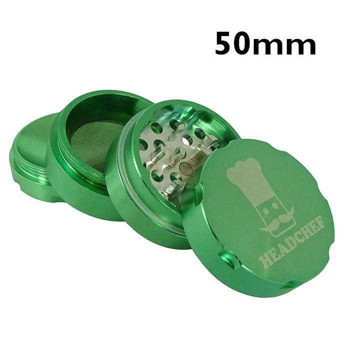 Headchef Grinder 50mm 4Pieces Green 3 Headchef Grinder 50mm 4Pieces Green