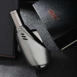 Jobon Vertical Egg Shape Jet Lighter Gift Box Grey