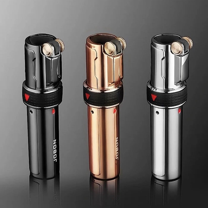 Jobon Butane Triple Flame Flint Jet Lighter Sliver 5 Jobon Butane Triple Flame Flint Jet Lighter Sliver - Image 3