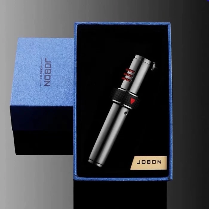 Jobon Butane Triple Flame Flint Jet Lighter Sliver 7 Jobon Butane Triple Flame Flint Jet Lighter Sliver - Image 5
