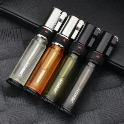 Jobon Butane Flint Single Jet Flame Lighter Transparent Clear -Glass Smoke Store jobon jet lighter gla37 6 3