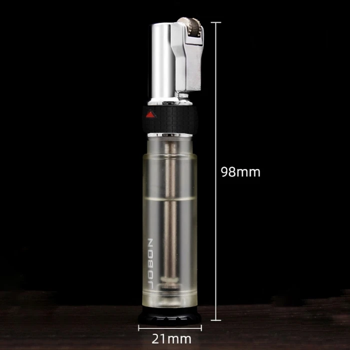 Jobon Butane Flint Single Jet Flame Lighter Transparent Grey 5 Jobon Butane Flint Single Jet Flame Lighter Transparent Grey - Image 3