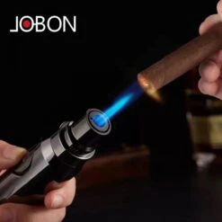 Jobon Bullet Shaped Cigar Jet Lighter Black Gold 9 Jobon Bullet Shaped Cigar Jet Lighter Black Gold -Glass Smoke Store jobonlighter2 1