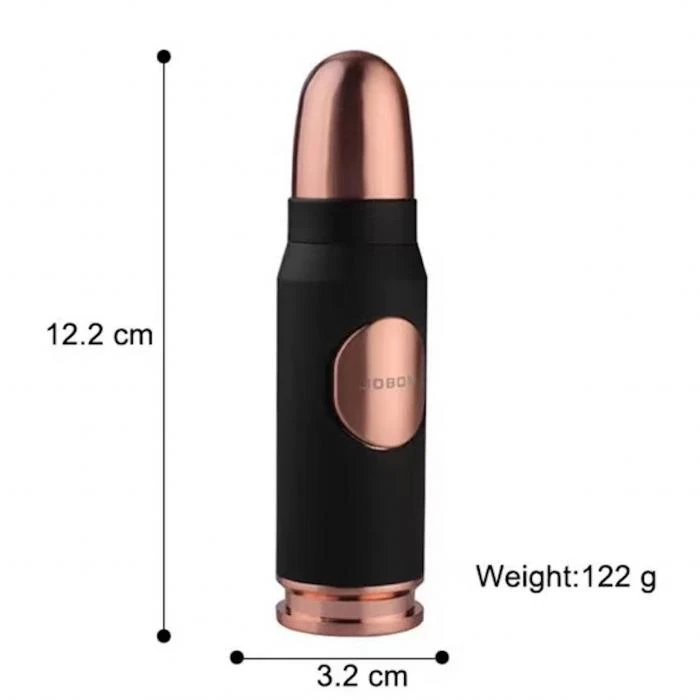 Jobon Bullet Shaped Cigar Jet Lighter Black Gold 6 Jobon Bullet Shaped Cigar Jet Lighter Black Gold - Image 4