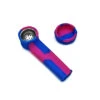 Karmas Silicone Hand Smoking Pipe Blue Pink