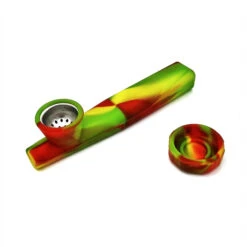Kazili Silicone Hand Smoking Pipe Rasta -Glass Smoke Store kazili silicone pipe rasta open