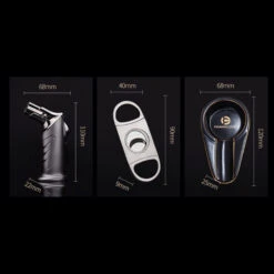 JOBON Lig138 Standing Gift Jet Lighter Grey -Glass Smoke Store lig138 jobon jet lighter size