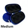 Blue Medium Glass Pipe Pouch Case With Zip Lock -Glass Smoke Store medium case blue text