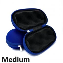 Blue Medium Glass Pipe Pouch Case With Zip Lock