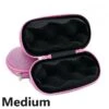 Pink Medium Glass Pipe Pouch Case With Zip Lock 1 Pink Medium Glass Pipe Pouch Case With Zip Lock -Glass Smoke Store medium case pink text