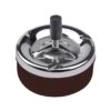 Push Down Stainless Steel Modern Tabletop Cigarette Ashtray With Spinning Tray