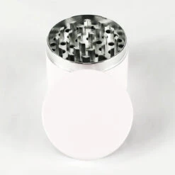 Noctilucent Laser Cut Zinc Grinder Glow In Dark 50mm White -Glass Smoke Store ozg5040 Noctilucent 4piece metal grinder glow in dark white3