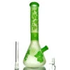 OZS Green Full Thick Glass Large Bong 38cm With Ice Catcher 2 OZS Green Full Thick Glass Large Bong 38cm With Ice Catcher -Glass Smoke Store ozs171B thick full glass multi green large bong with ice catcher 38cm 1