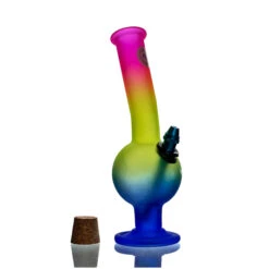 OZS Rainbow Glass Bong Oil Pourer 27cm