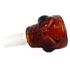 OZS Skull Glass Cone Piece 14mm Brown -Glass Smoke Store ozsk02bw skull glass cone brown