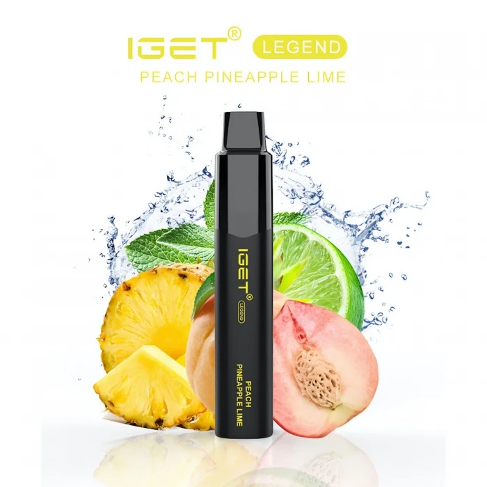 IGET Legend Peach Pineapple Lime 4000 PUFFS 0mg Nicotine 3 IGET Legend Peach Pineapple Lime 4000 PUFFS 0mg Nicotine