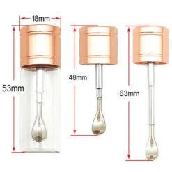 Small Glass Pill Jar With Extendable Spoon Lid -Glass Smoke Store safe58 small glass pill jar3