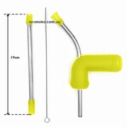 New Generation Silicone Stainless Steel Beer Bong Yellow
