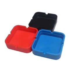 Square Silicone Ashtray -Glass Smoke Store silicone ashtray square 3colors
