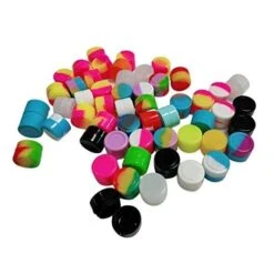 Silicone Container Storage Jar Seals Oil Wax 2ml Random Color -Glass Smoke Store silicone container storage 2ml colors1