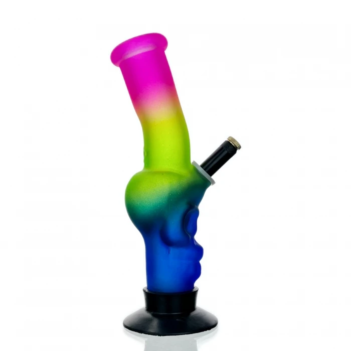 WEGE Skull Gripper Glass Bong Rainbow 28cm 4 WEGE Skull Gripper Glass Bong Rainbow 28cm - Image 2