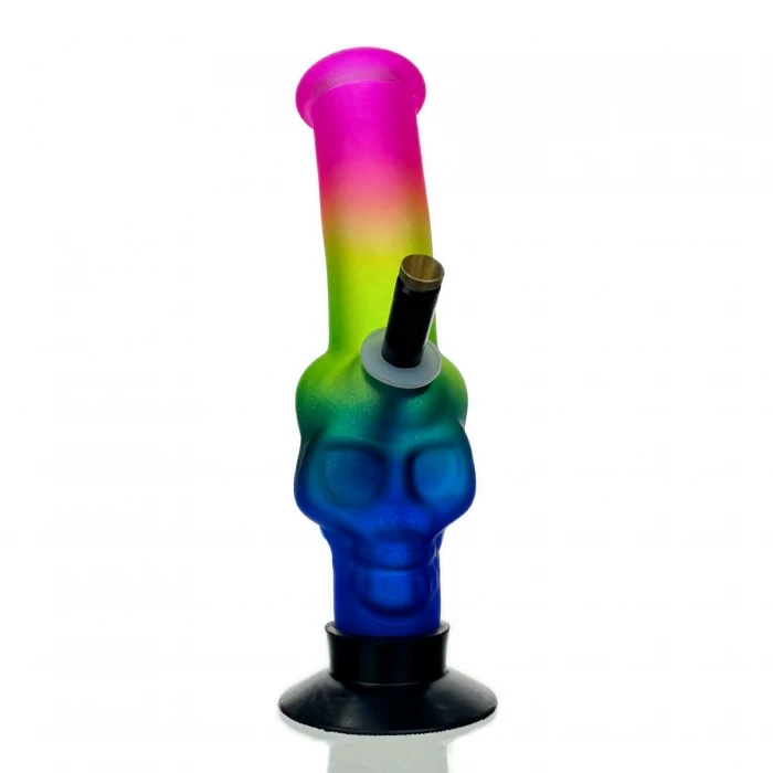 WEGE Skull Gripper Glass Bong Rainbow 28cm 3 WEGE Skull Gripper Glass Bong Rainbow 28cm