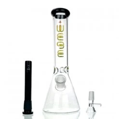 WEGE Ice Catcher Beaker Medium Full Glass Bong Black 25cm -Glass Smoke Store wg125bk 2