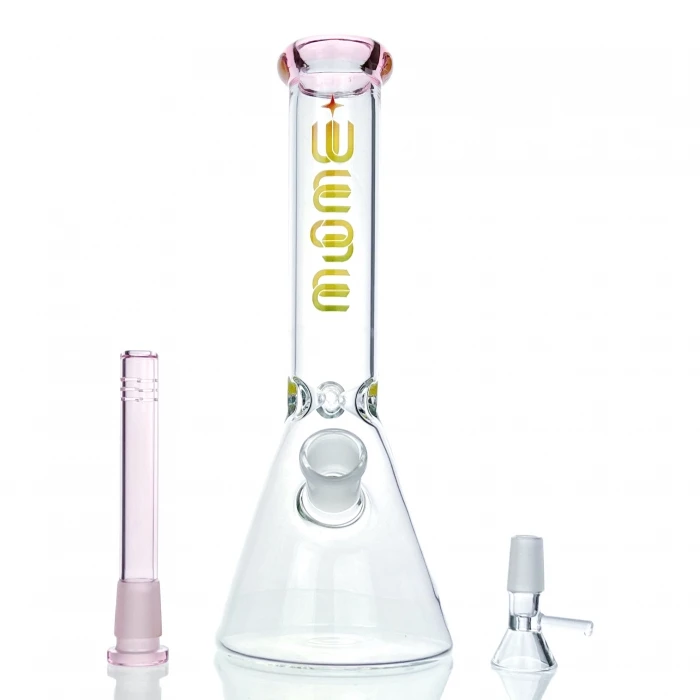 WEGE Ice Catcher Beaker Medium Full Glass Bong Pink 25cm 4 WEGE Ice Catcher Beaker Medium Full Glass Bong Pink 25cm - Image 2
