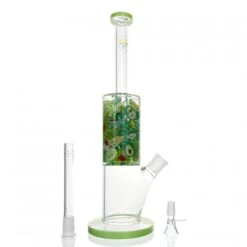 WEGE Mixed Green Full Glass Bong 33cm Jade -Glass Smoke Store wg133 j 1