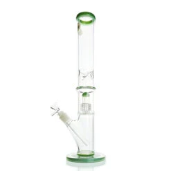 WEGE Percolator Ice Catcher Tall Straight Glass Bong 41cm Jade