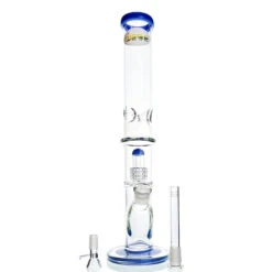 WEGE Percolator Ice Catcher Tall Straight Glass Bong 41cm Lavender -Glass Smoke Store wg41A54 wege percolator ice catcher slider all glass bong lavender2